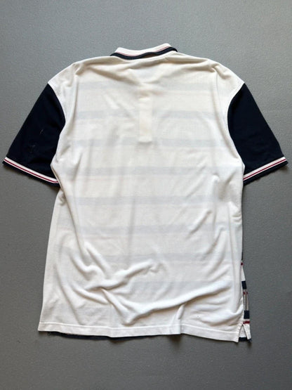 Lotto Vintage 90s Stripe Polo Shirt XXL