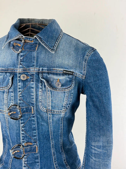 Dolce & Gabbana Y2K Clasp Denim Jacket Size 8