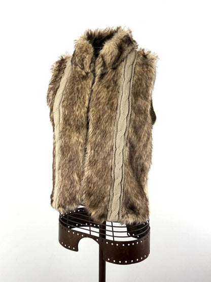 Y2K Faux Fur Afghan Waistcost Size 14