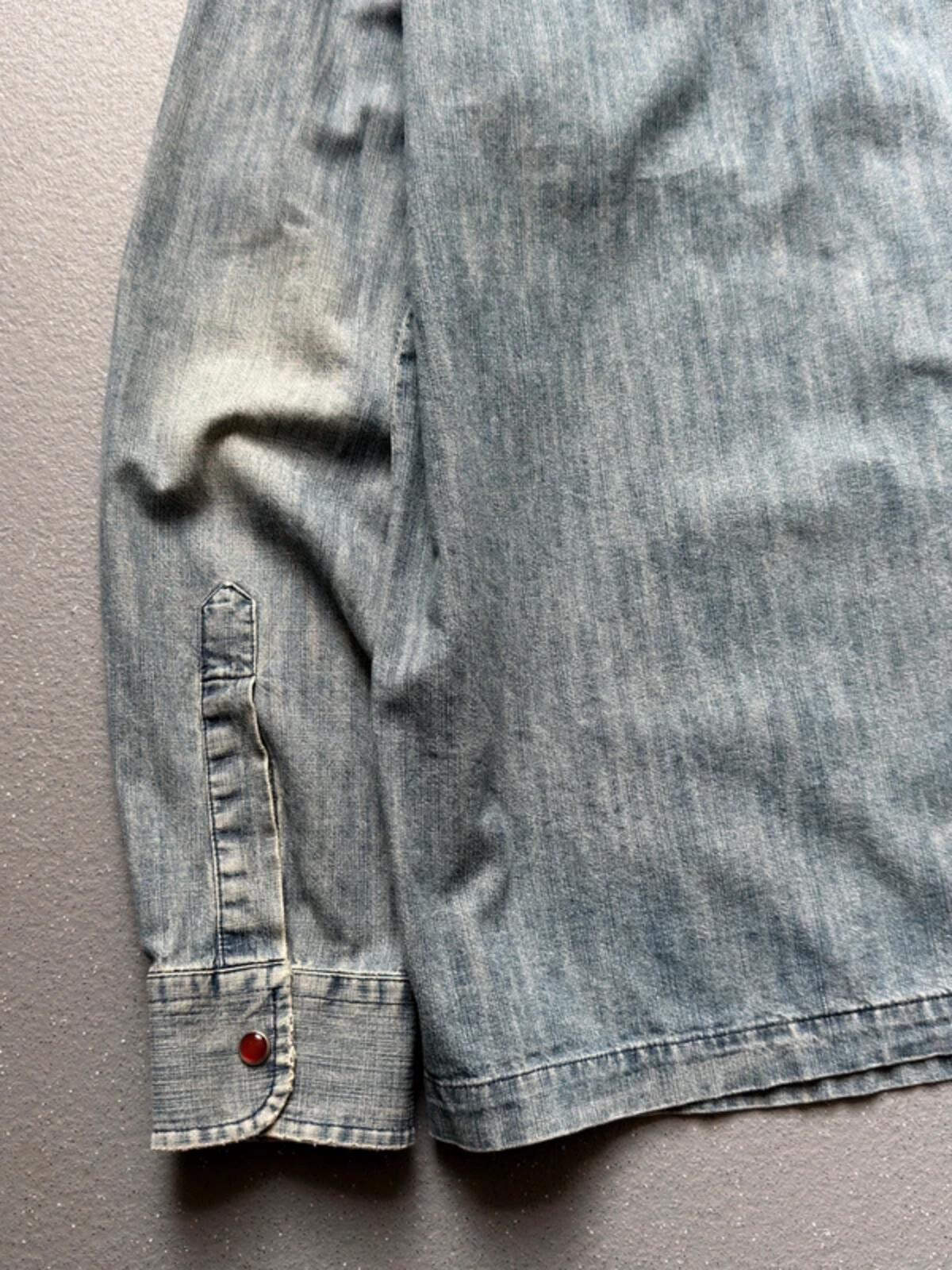 Armani 2000s Denim Utility Shirt Large Mens