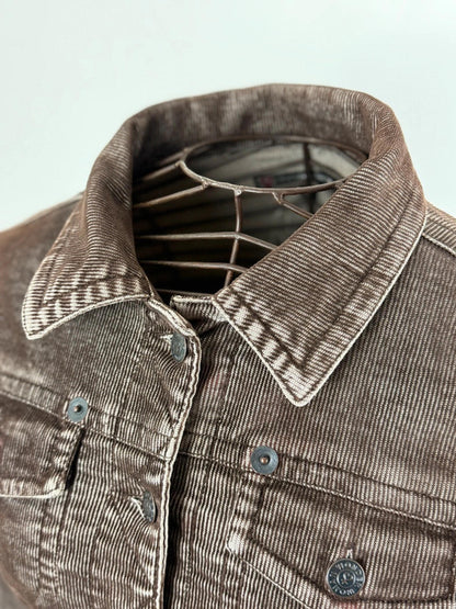 Y2K Cropped Cord Jacket XS