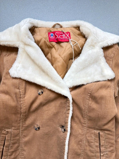 Y2K Cropped Double Breasted Cord Jacket Large Ladies