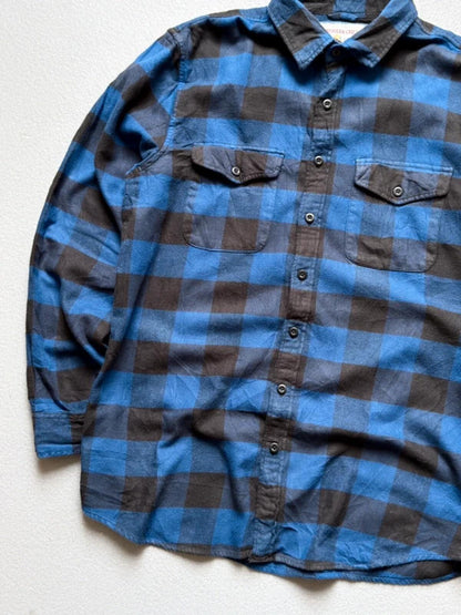 American Eagle Flannel Shirt Large Black & Blue