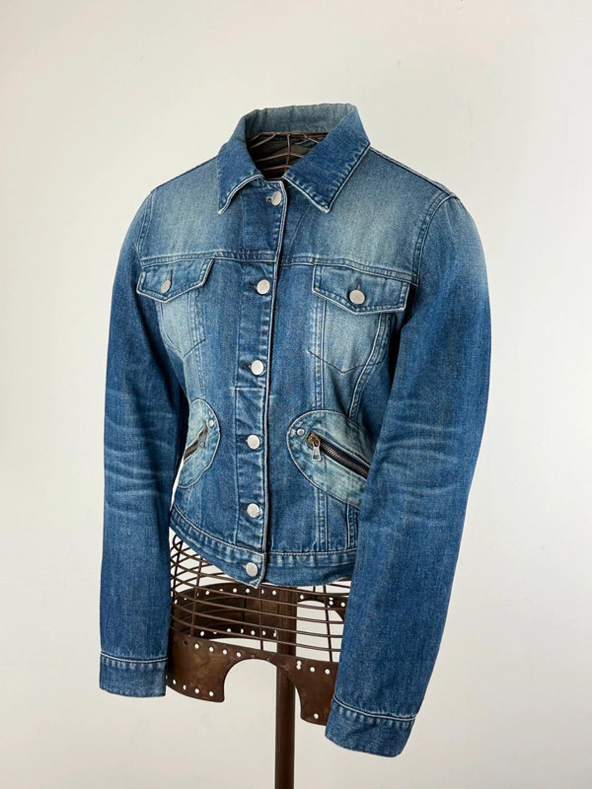 Miss Sixty Denim Utility Jacket Medium Y2K