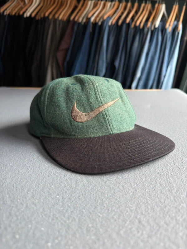 Nike 90s Wool Green SnapBack Vintage