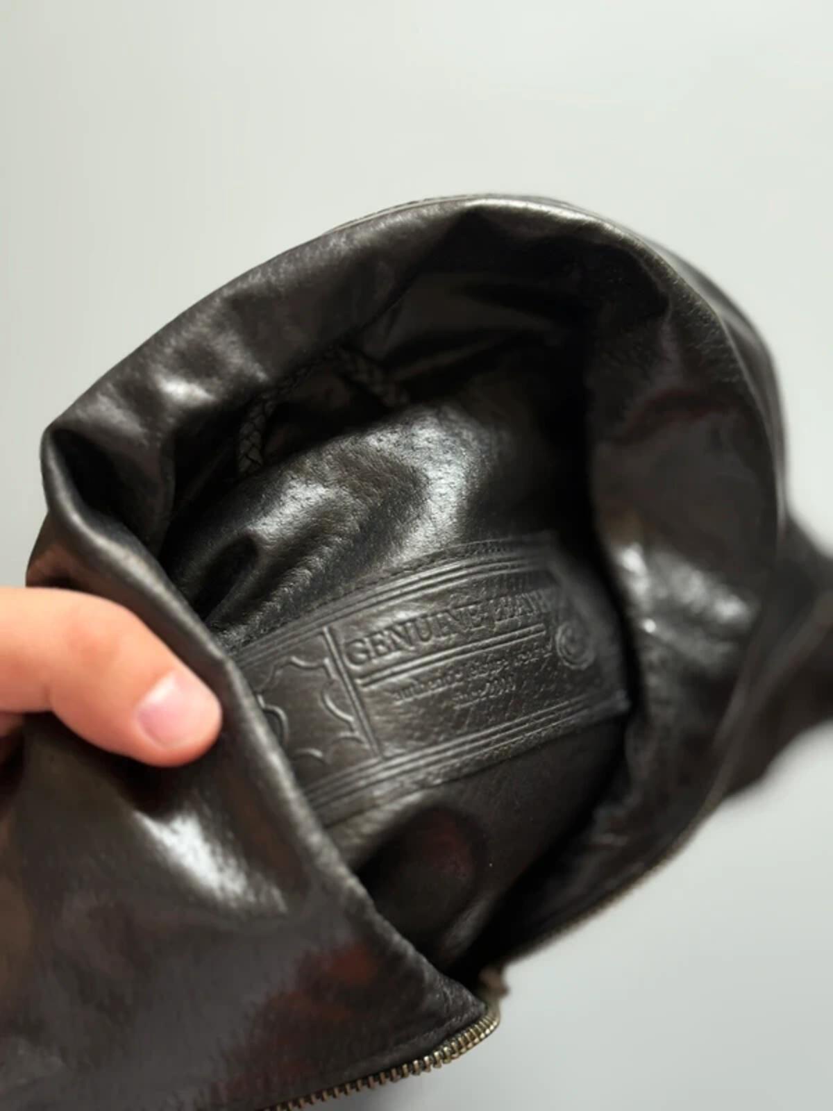 Vintage Black Leather Moto Jacket Medium Biker Y2K Zip Detail Grunge