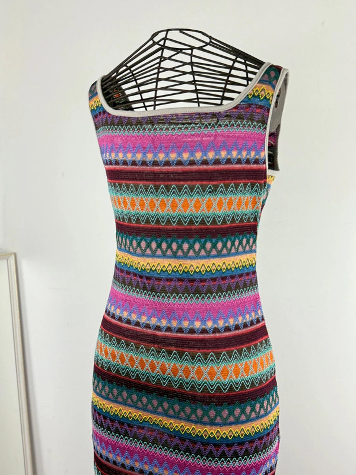 90s Sleeveless Long Woven Dress Medium