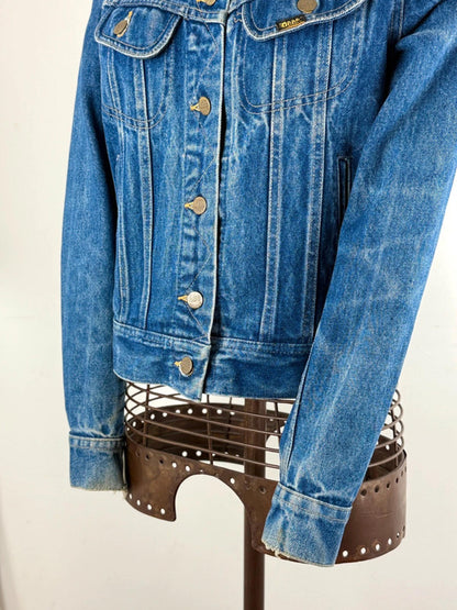 Ms Lee 1980s Denim Rider Jacket Small 8
