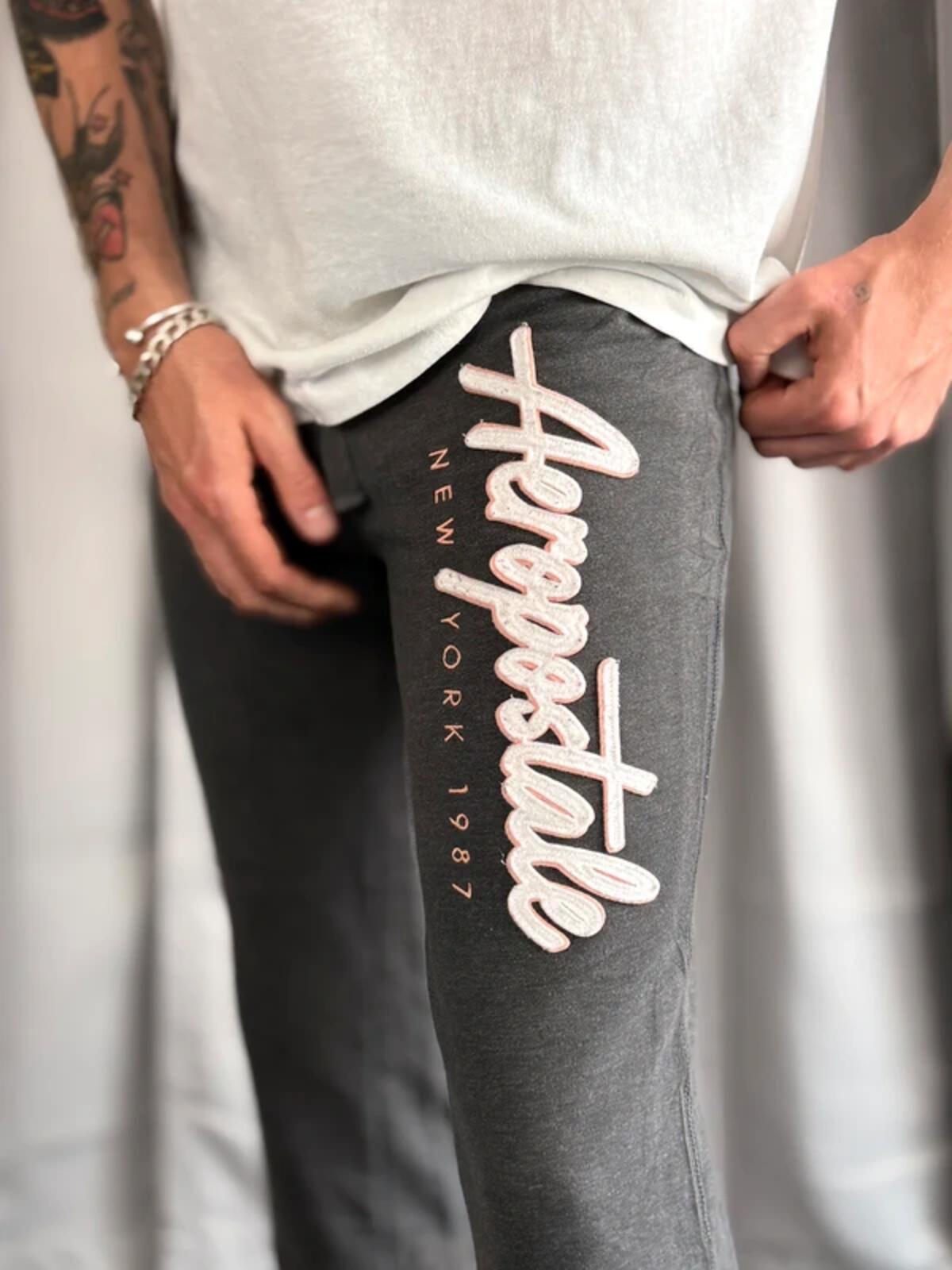 Aeropostale Y2K Bootcut Jogging Bottoms Medium Ladies