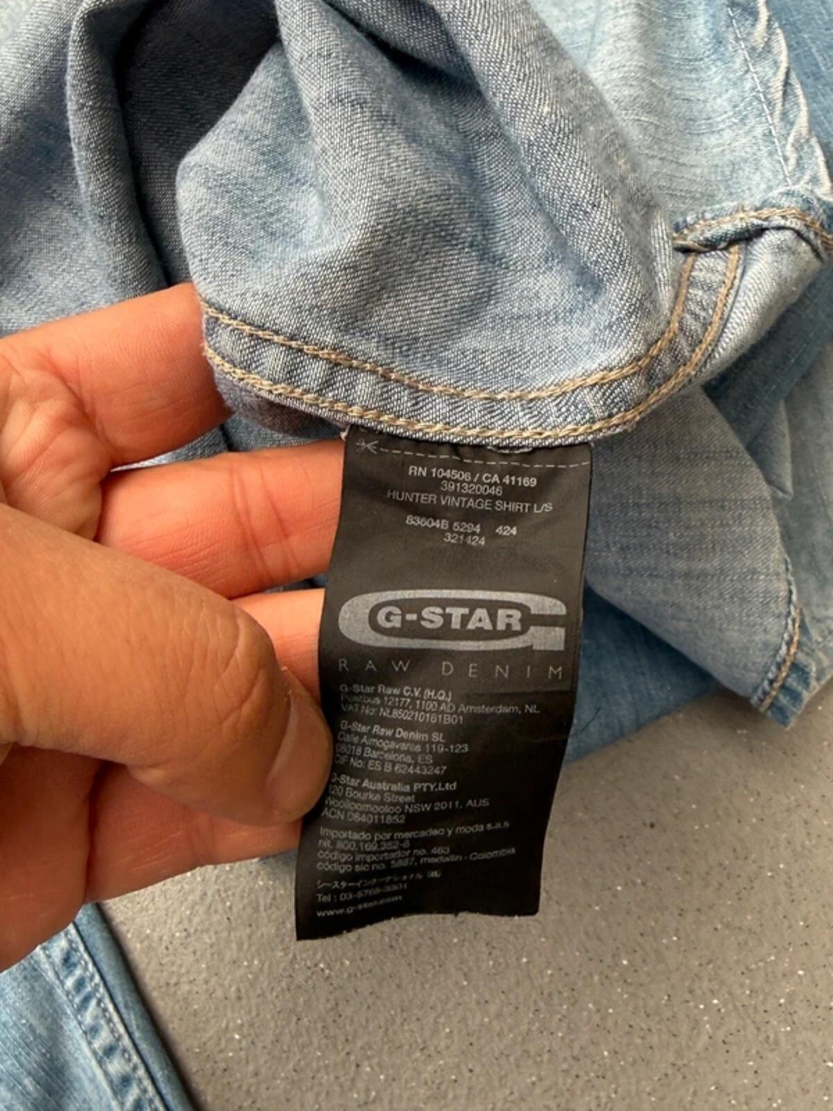 G Star Raw Ghost Pocket Denim Shirt 2XL