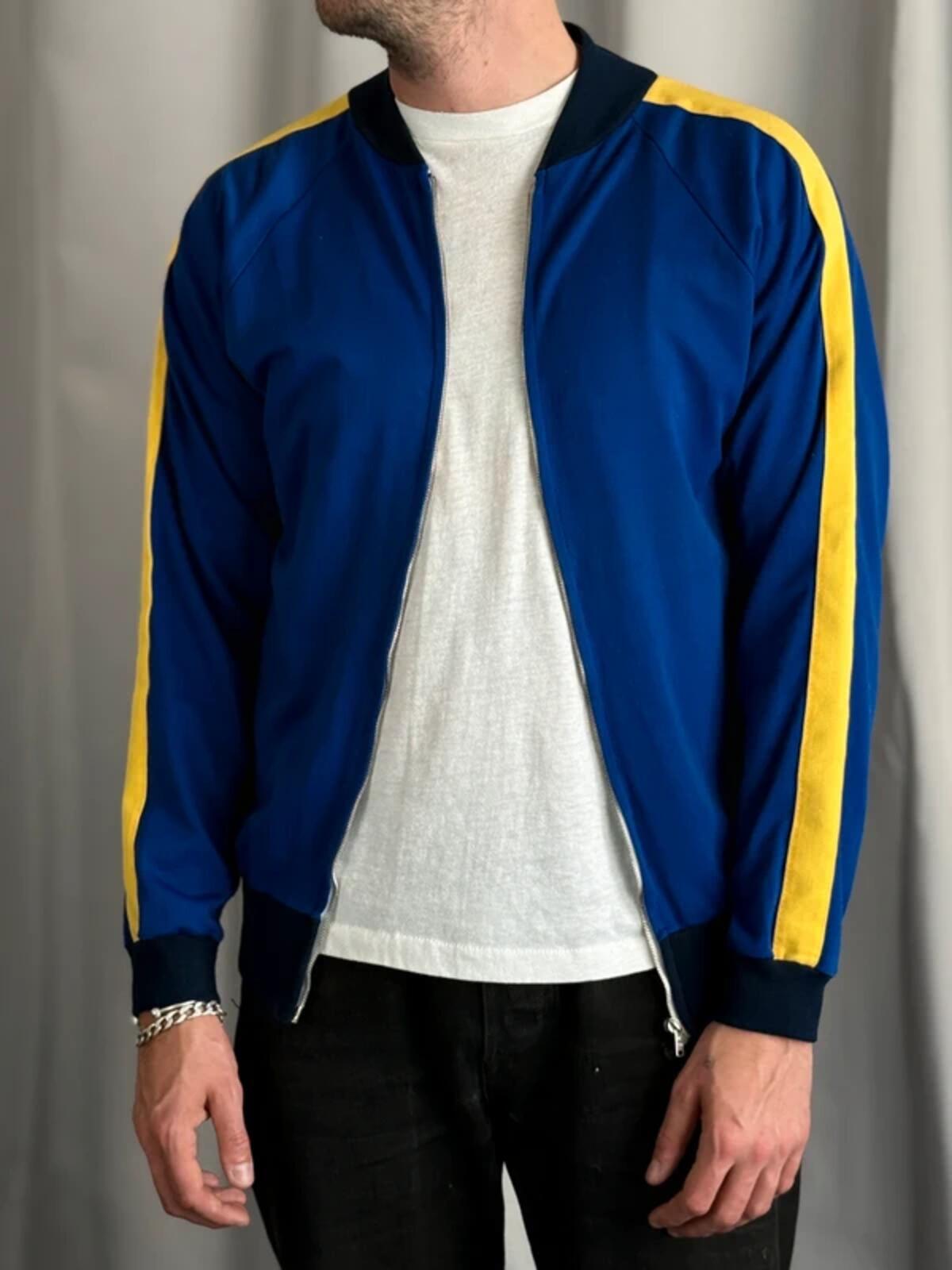 70s Vintage Sport Track Jacket Medium