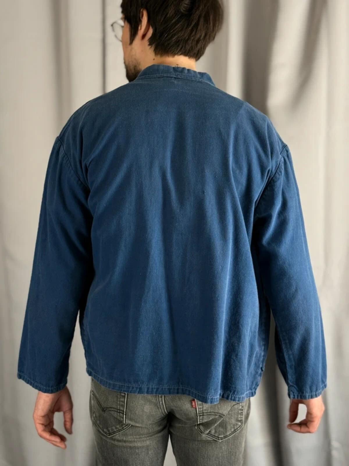 Vintage 70s Euro Blue Work Jacket Large