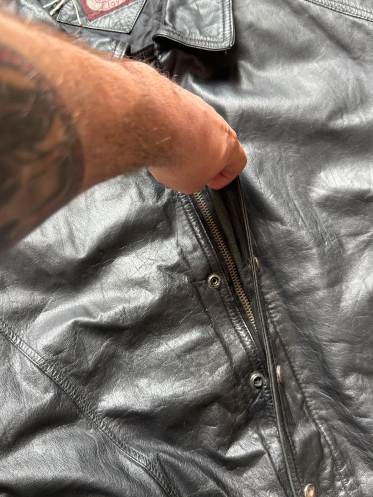 Vintage 80s Leather Bomber Jacket XXL
