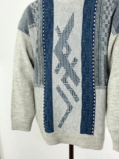 Vintage Chunky Knit Pattern Sweater 2XL