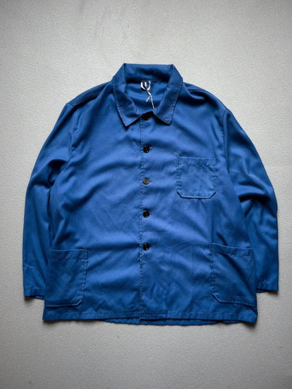 Cobalt Blue Vintage French Work Jacket XL