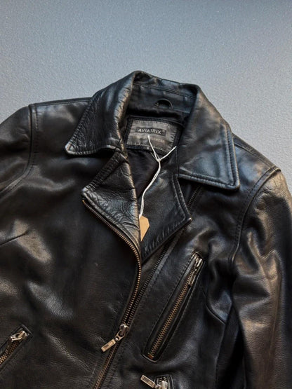 Ladies Leather Biker Jacket Vintage Small Perfecto
