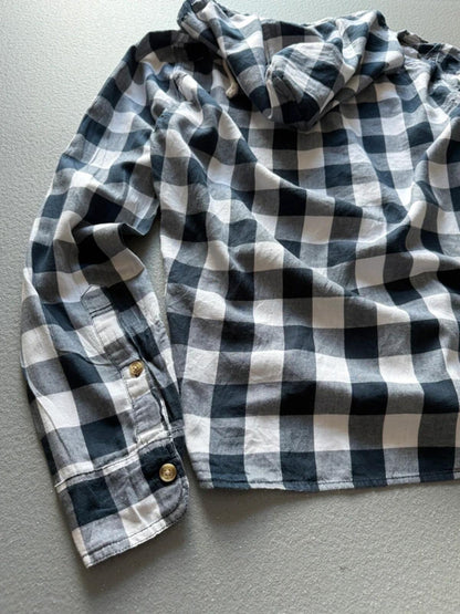 Hollister Y2K Check Shirt Hoodie Large
