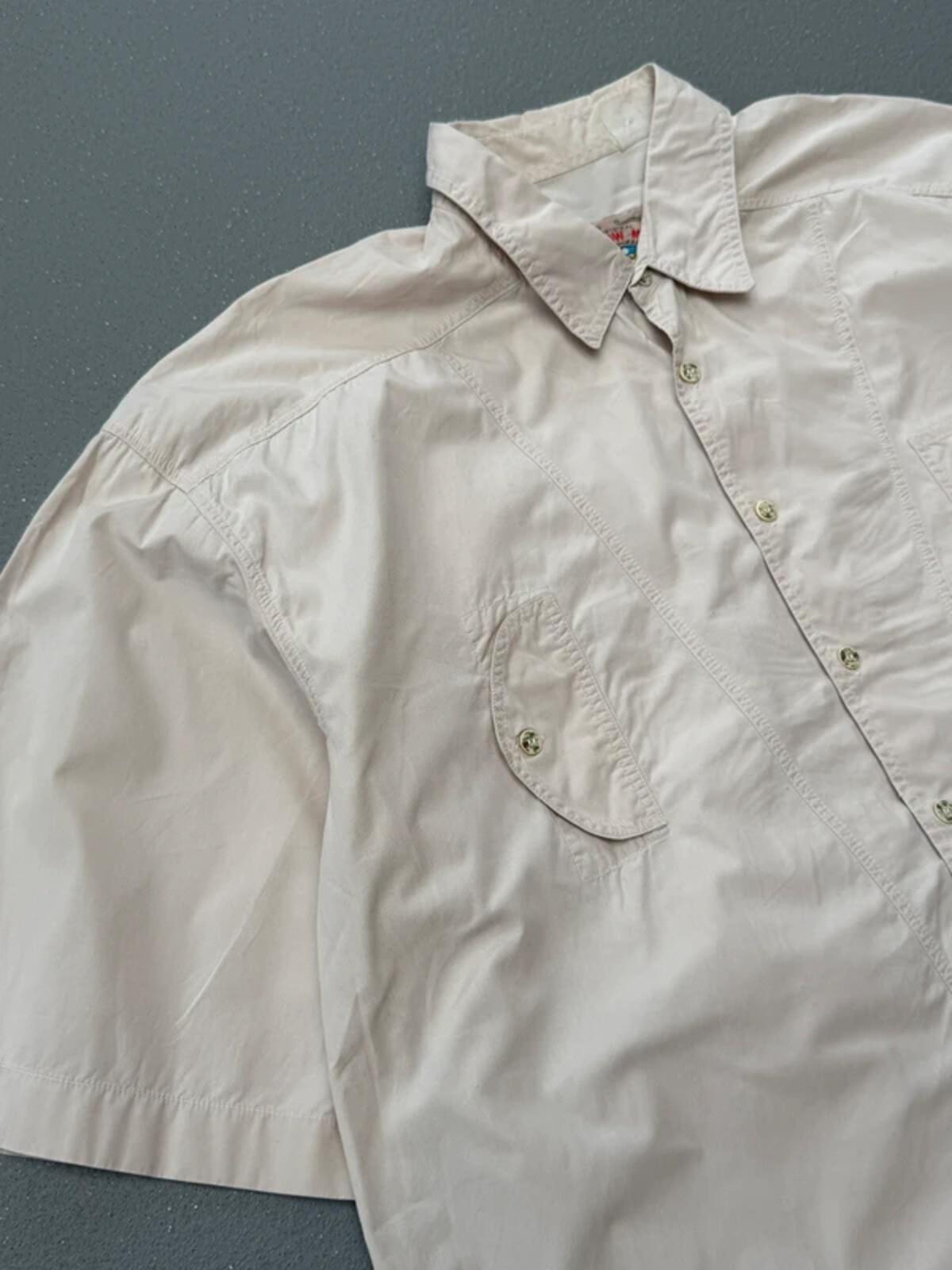 80s Vintage Utility Shirt Short Sleeve XL
