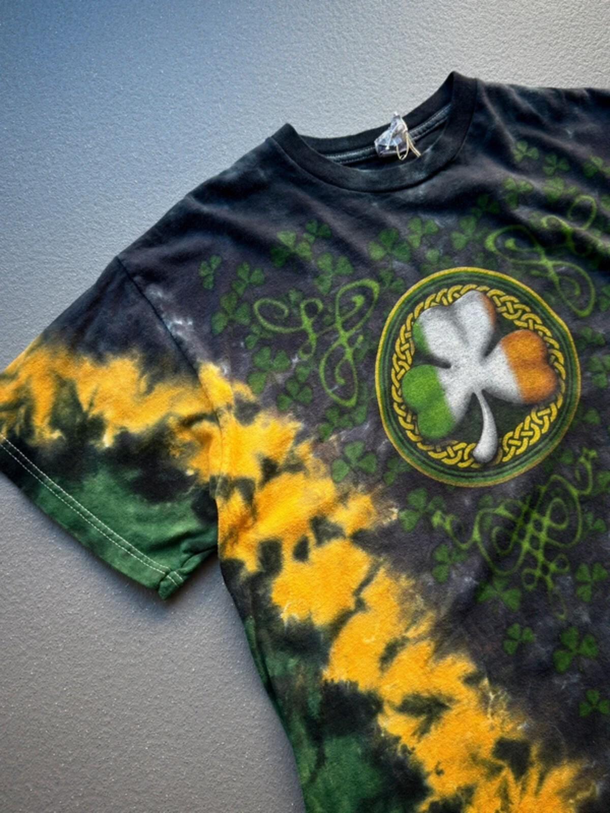 Vintage Irish Celtic Tie Dye T Shirt Large