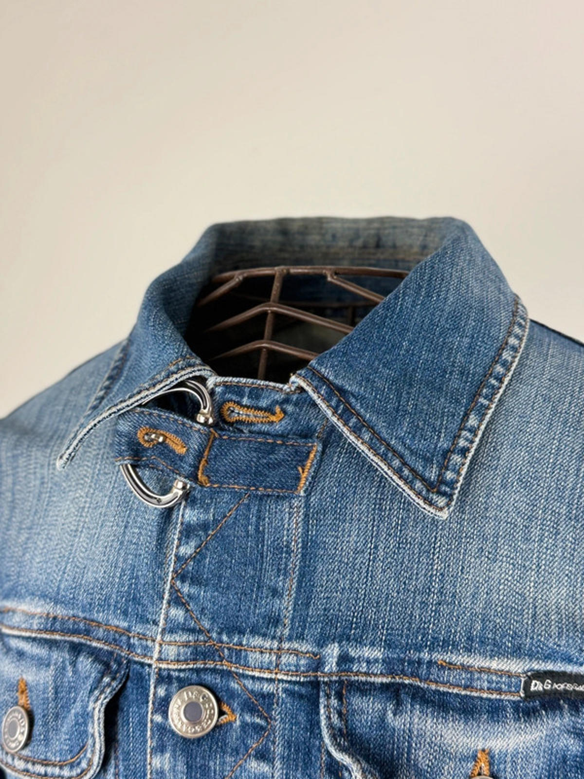 Dolce & Gabbana Y2K Clasp Denim Jacket Size 8