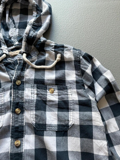 Hollister Y2K Check Shirt Hoodie Large