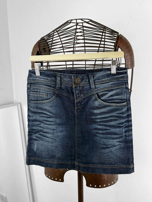 Denim Mini Skirt Y2K Size 8