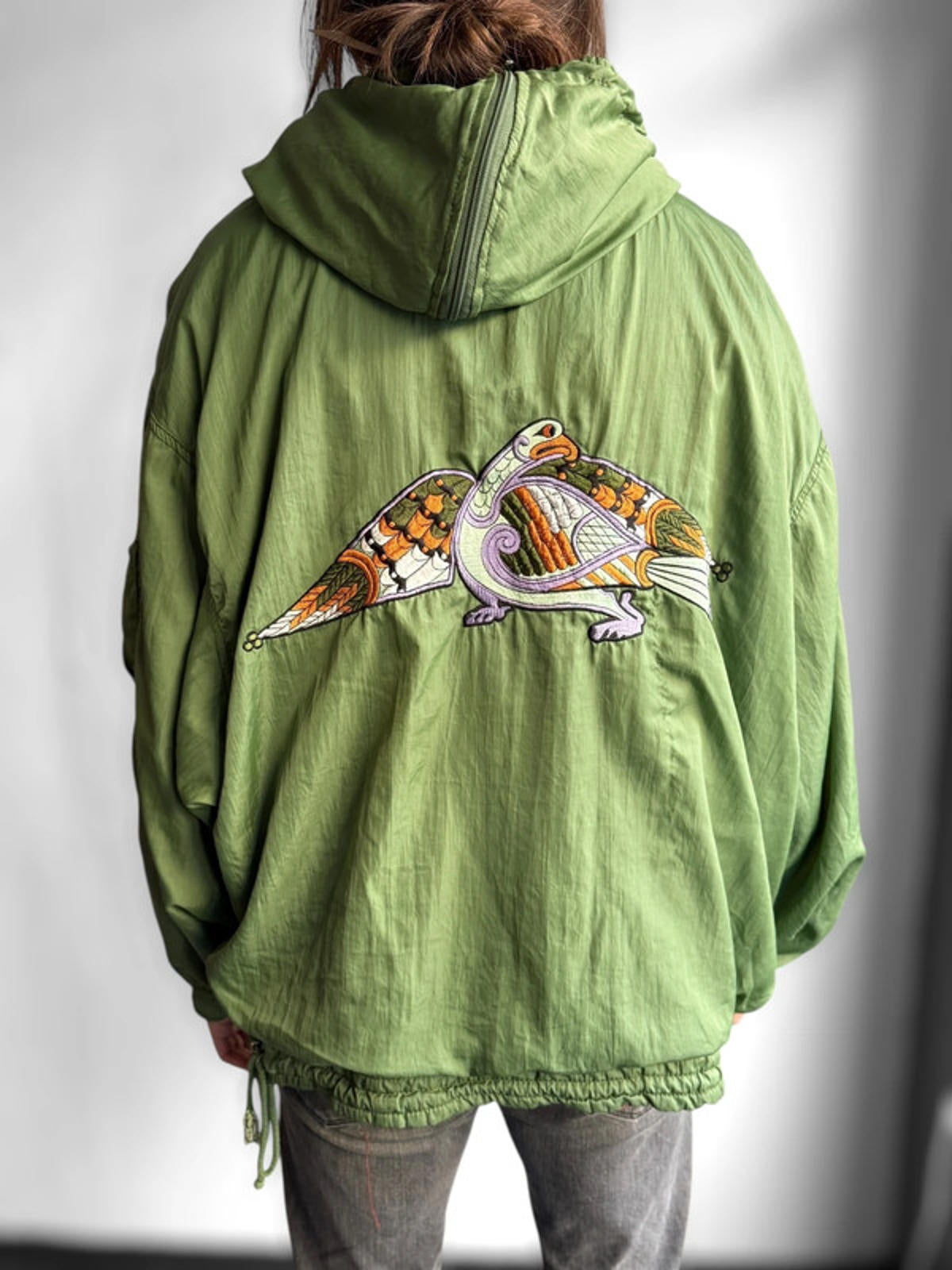 Vintage Reversible Utility Smock Hooded Jacket XXL