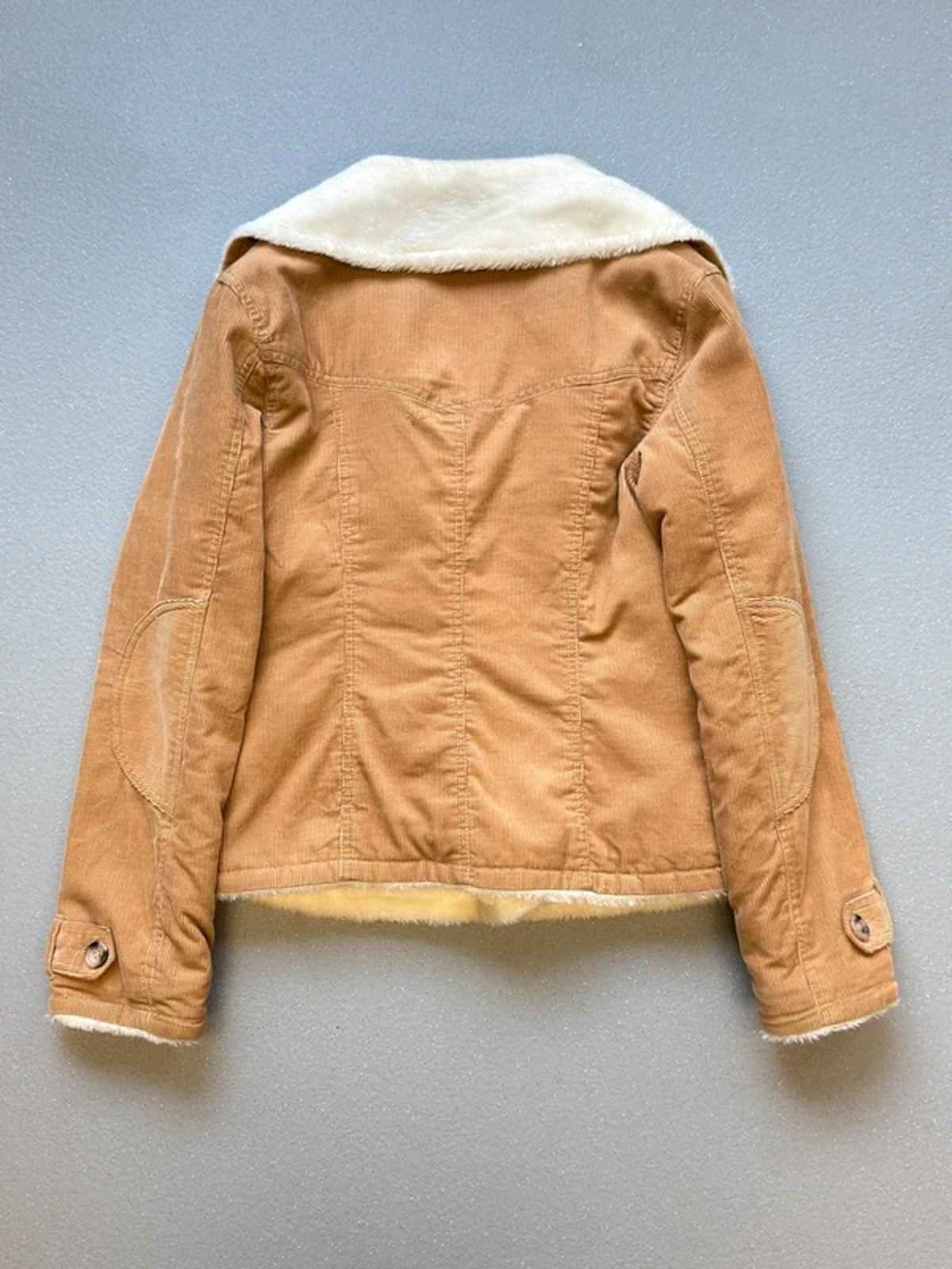 Y2K Cropped Double Breasted Cord Jacket Large Ladies