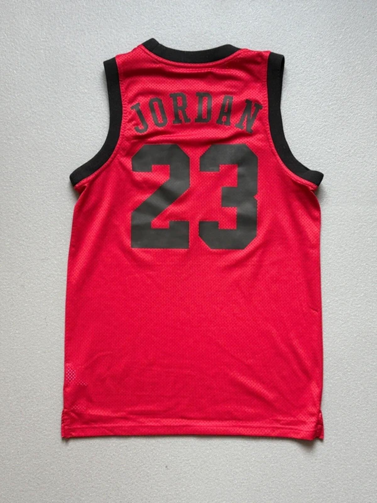 Air Jordan Red Black Basketball Jersey Small