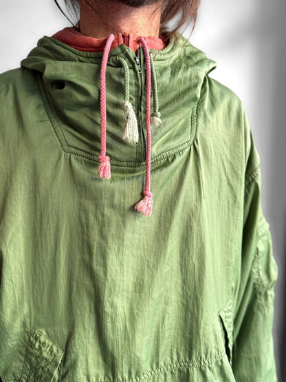Vintage Reversible Utility Smock Hooded Jacket XXL