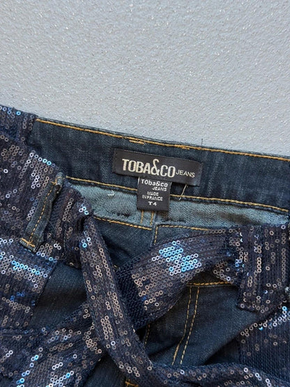 Y2K Low Rise Sequin Jeans 28” Size 8