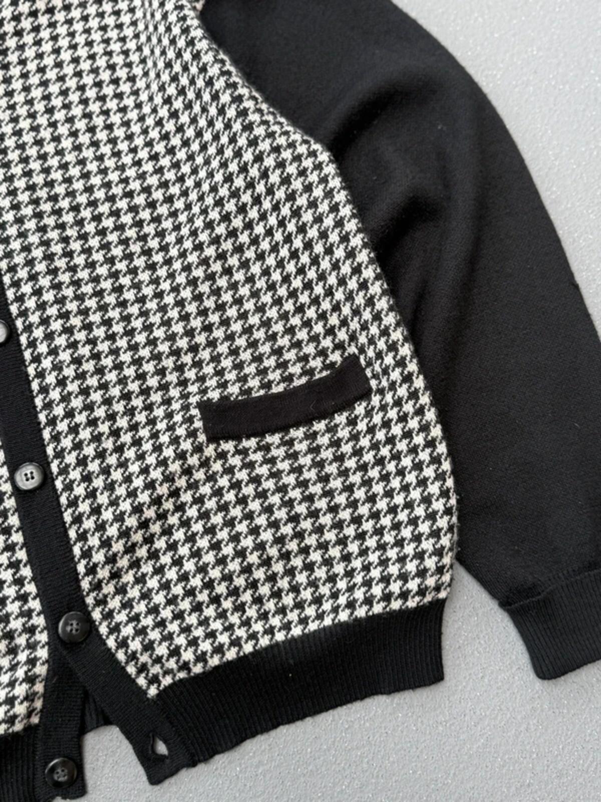 MCM Vintage Houndtooth Cardigan Medium