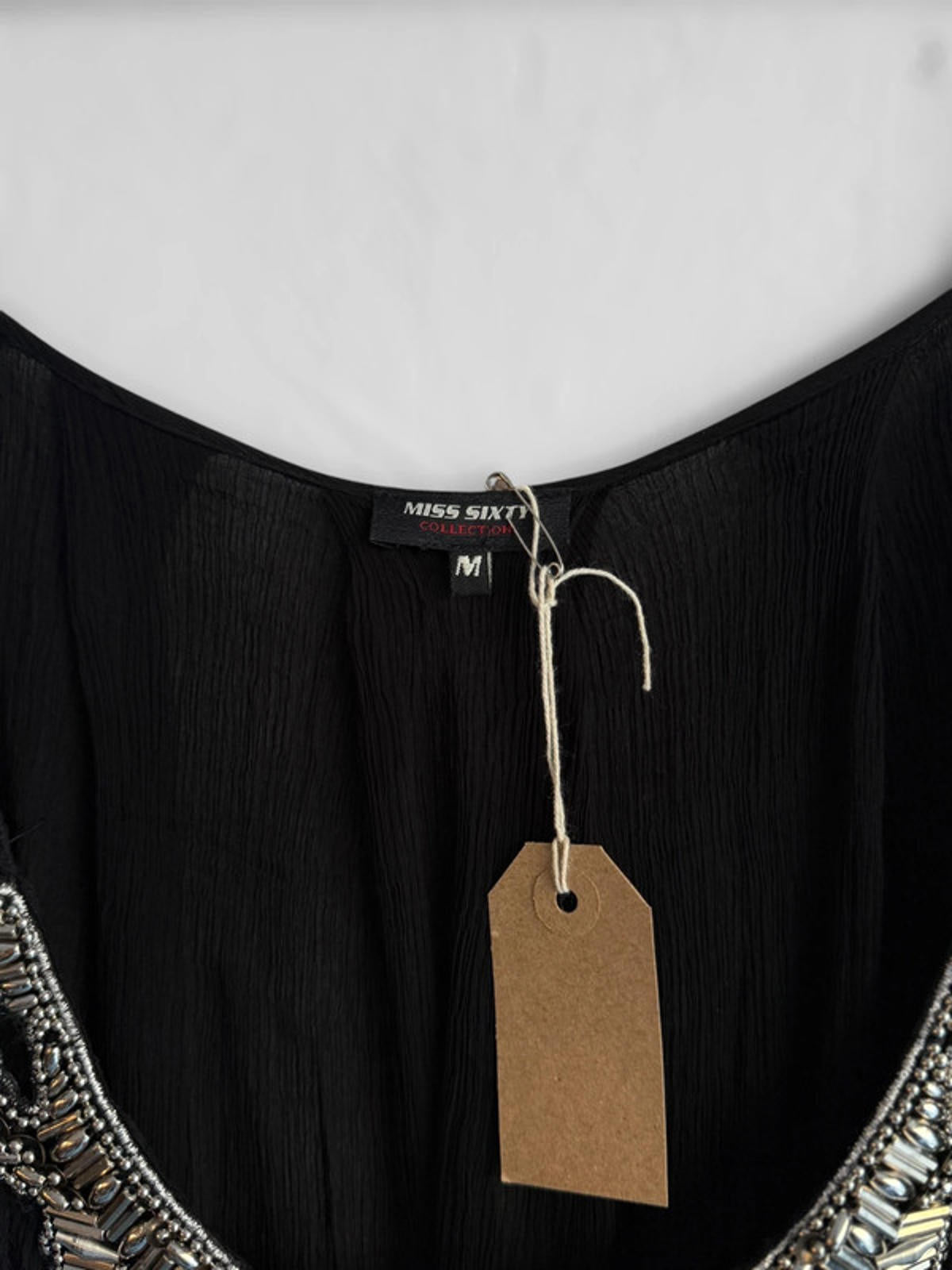 Miss Sixty Y2K Sheer Party Strap Top Medium