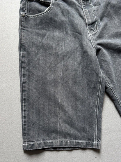 Y2K Baggy Grey Denim Shorts 36”