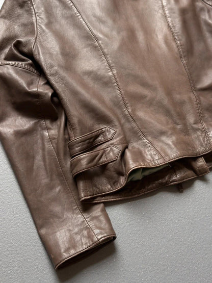 DNA Amsterdam Butter Soft Lamb Leather Asymmetrical Jacket Large
