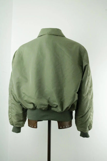 Levi's Cropped Flight Bomber Jacket Large Vintage 90s Khaki