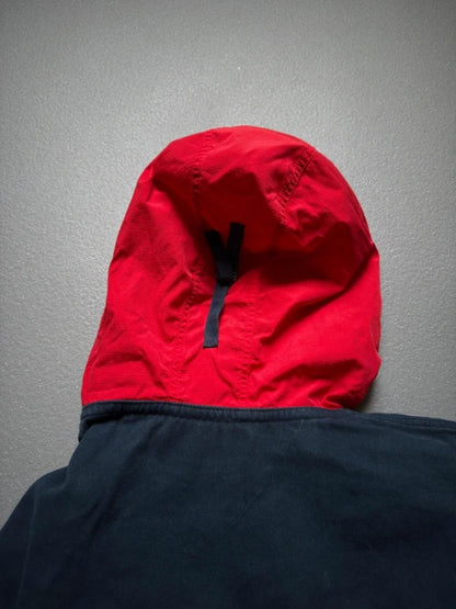 Vintage Sailing Smock Asymmetrical Zip Denim Large