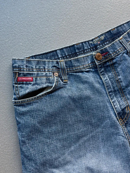 US Polo Assn Baggy Denim Shorts 38”