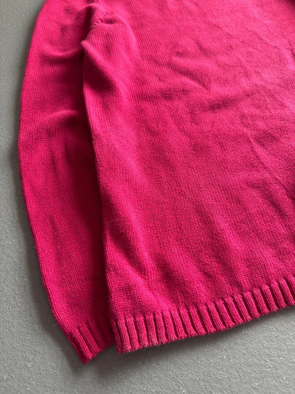 L.L.Bean 100% Cotton Cable Knit Jumper – Pink – Ladies Medium