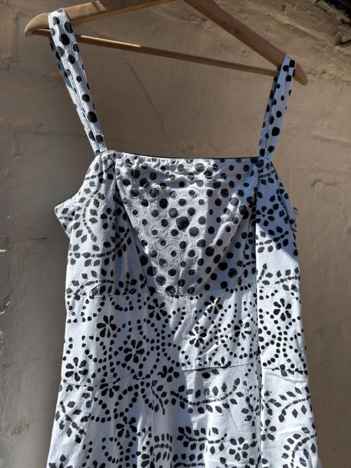 Per Una Summer Strap Dress Size 14 Black & White