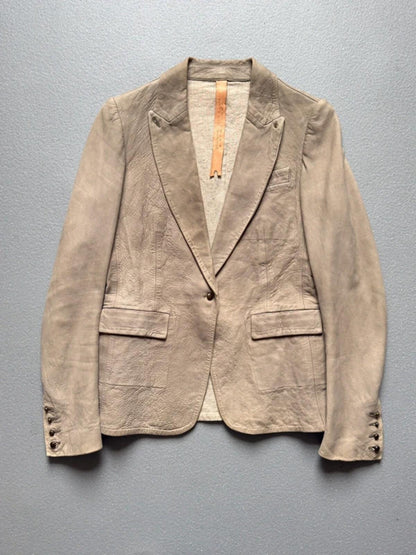 Isaac Sellam Experience Lambskin Leather Blazer Jacket 38 / UK 10