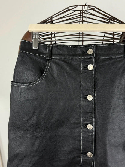 Leather Mini Skirt 32” Size 12