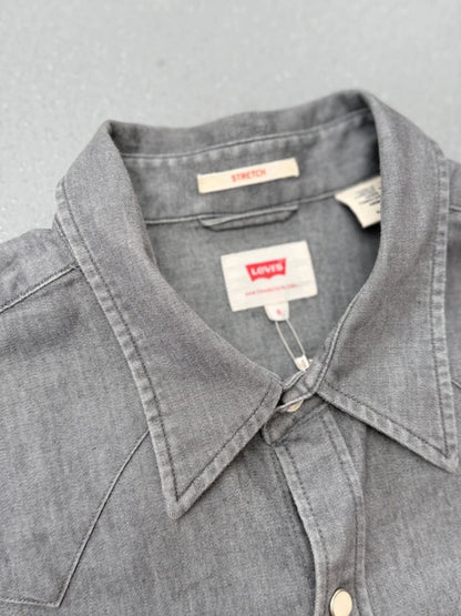 Levi’s Grey Snap Button Western Shirt Small