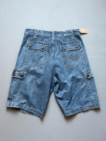 Y2K Baggy Denim Shorts Cargo 34”