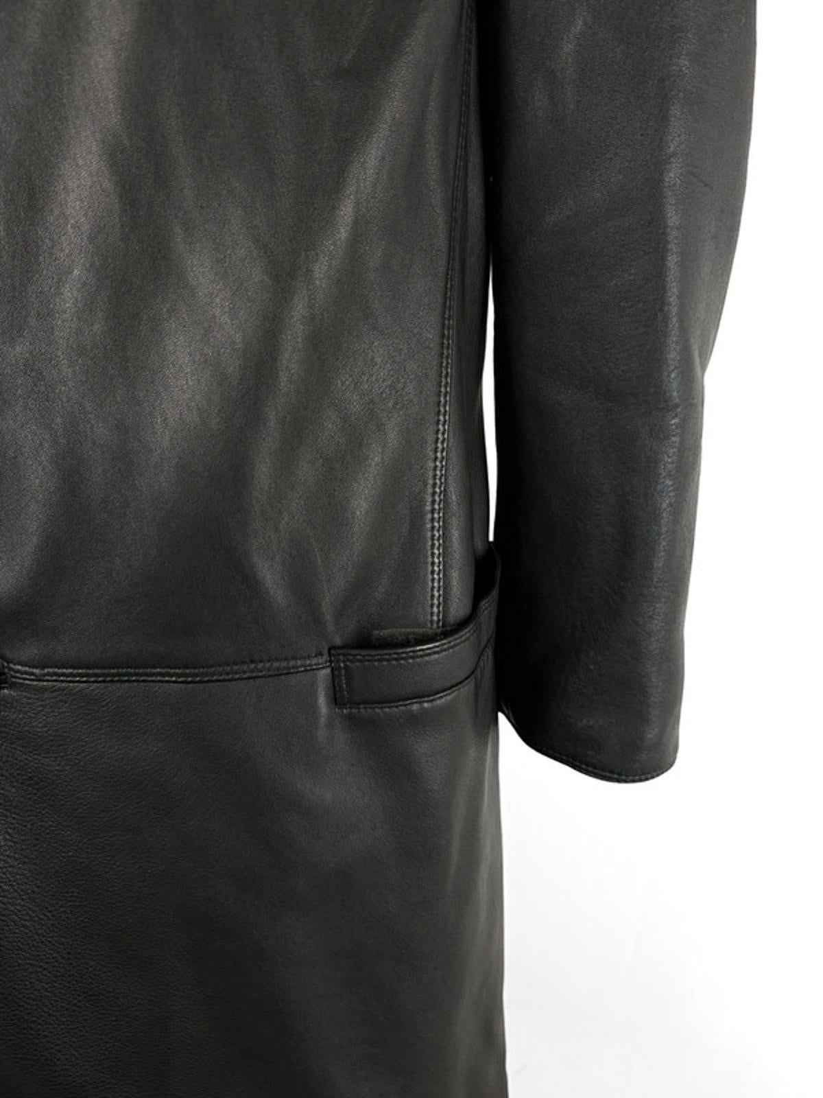 Gianni Versace 90s Soft Leather Trench Coat Medium / Large