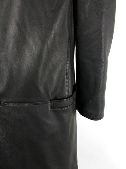 Gianni Versace 90s Soft Leather Trench Coat Medium / Large