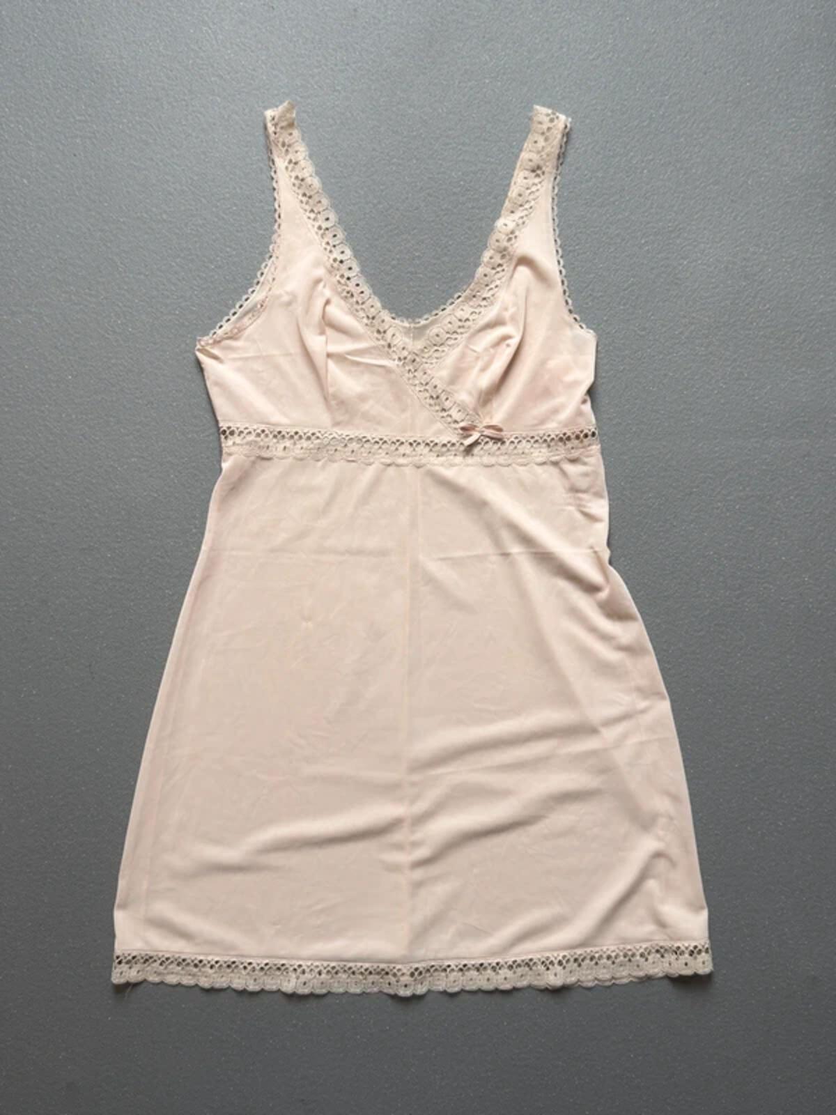 Vintage Peach Slip Dress Size 8 Small