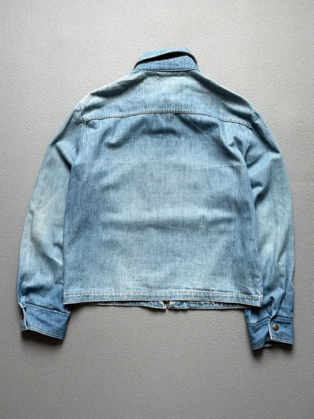 70s Lee Zip Denim Trucker Jacket Medium / Large