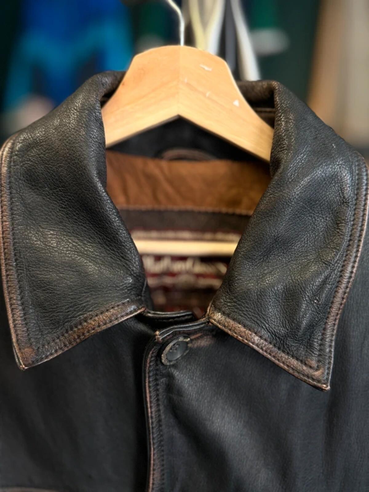 Marlboro Classics 90s Vintage Leather Field Coat Large