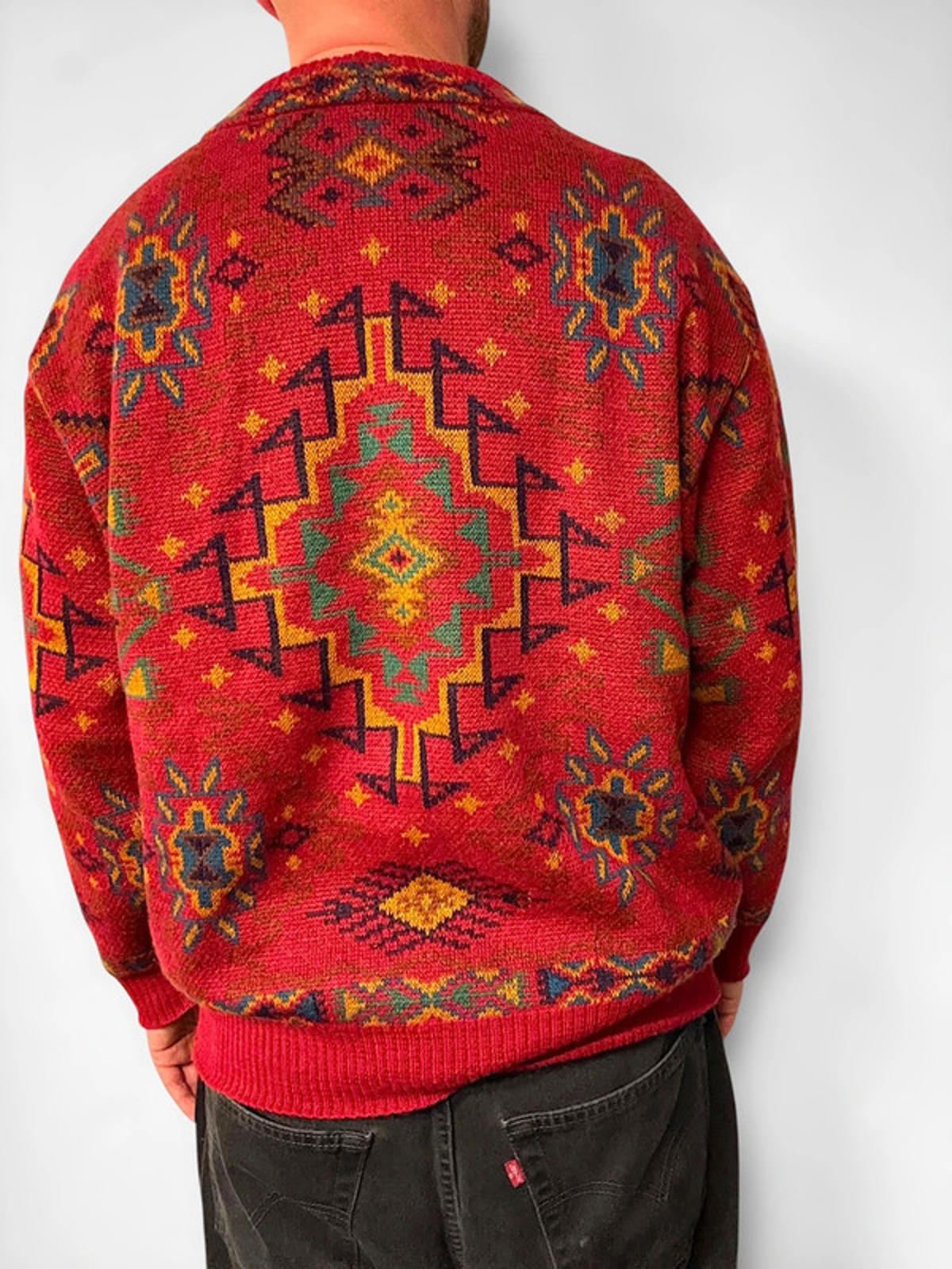 Bogner Aztec Wool Mohair Alpaca Knit Jumper XL